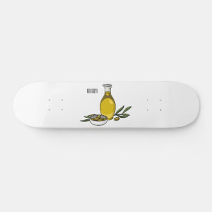 Cartoon von Olivenöl Skateboard