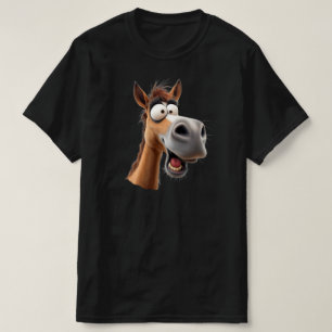 Cartoon von Pferden völlig verblüfft. T-Shirt