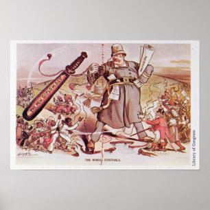 Cartoon von Präsident Roosevelt Poster