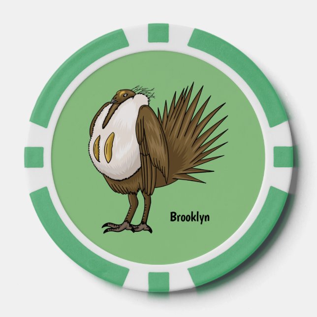 Cartoon von Salbei-Birnen Pokerchips (Vorderseite)