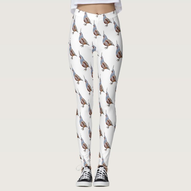 Cartoon von Wachtelvögeln Leggings (Vorderseite)