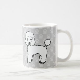 Cartoon von Wildcoat Toy Poodle auf Grau Tasse