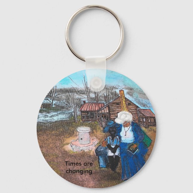 Cartoon Wange, die Zeiten ändern sich Schlüsselanhänger (Vorderseite)