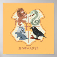 Cartoon-Wappen von Hogwarts