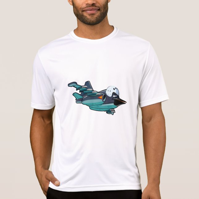 Cartoon Warbird Flugzeug T-Shirt (Vorderseite)