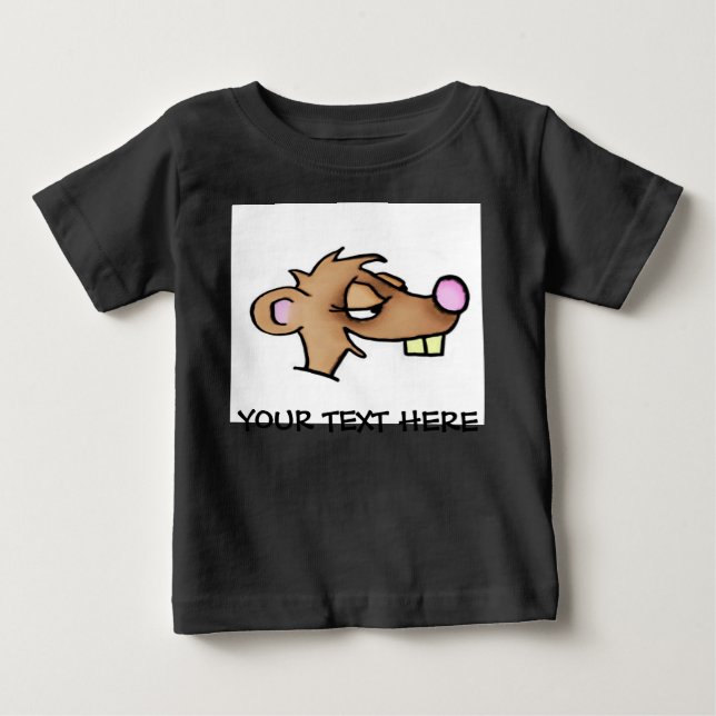 Cartoon Weasel Baby T-shirt (Vorderseite)