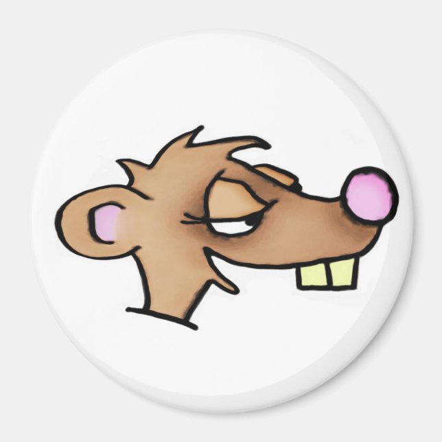 Cartoon Weasel Magnet (Vorne)