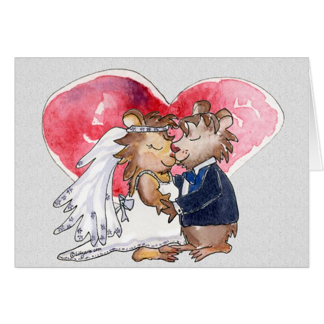 Cartoon Wedding Dance Couple (Vorderseite (Horizontal))