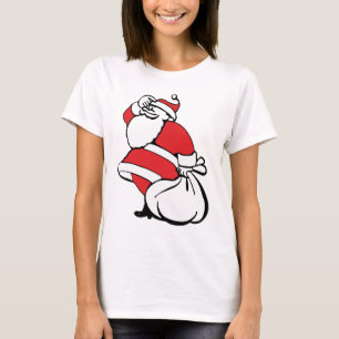 Cartoon Weihnachten Jolly Weihnachtsmann, Sack von T-Shirt