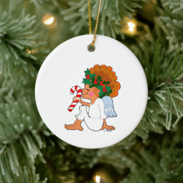 Cartoon Weihnachtsgel mit Candy Cane Ornament