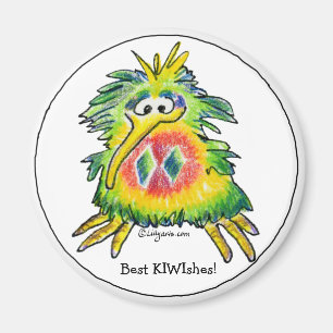 Cartoon-Weihnachtskiwi-Magnet Magnet