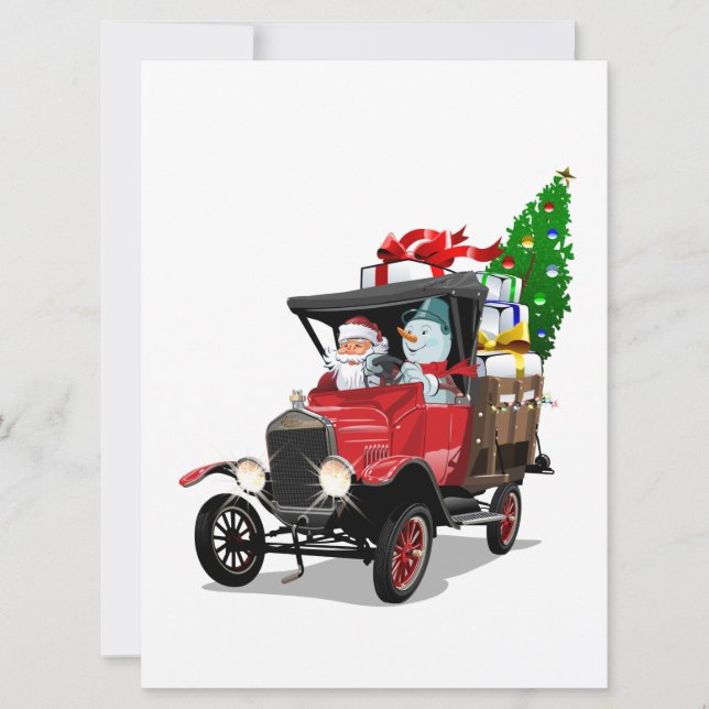 Cartoon Weihnachtswagen (Vorderseite)