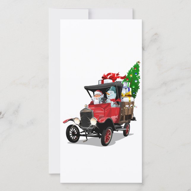 Cartoon Weihnachtswagen (Vorderseite)