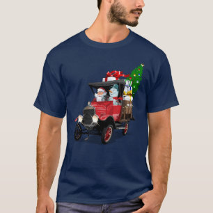 Cartoon Weihnachtswagen T-Shirt