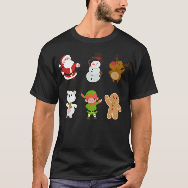 Cartoon Weihnachtszeichensammlung T-Shirt (Vorderseite)