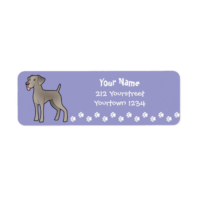 Cartoon Weimaraner (Vorne)