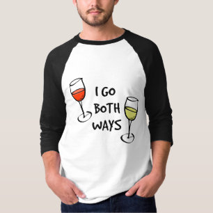 Cartoon Weingläser I go beides wunderbare T-Shirt