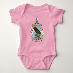Cartoon weiser Ravenclaw-Wappen Baby Strampler