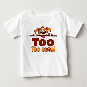 Cartoon-Welpe mit Appaling-Text Baby T-shirt