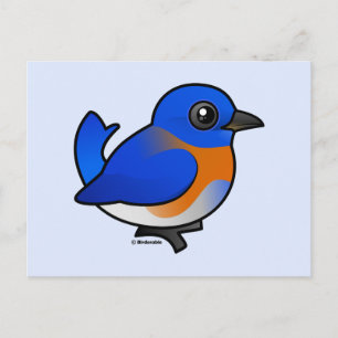 Cartoon Western Bluebird Postkarte