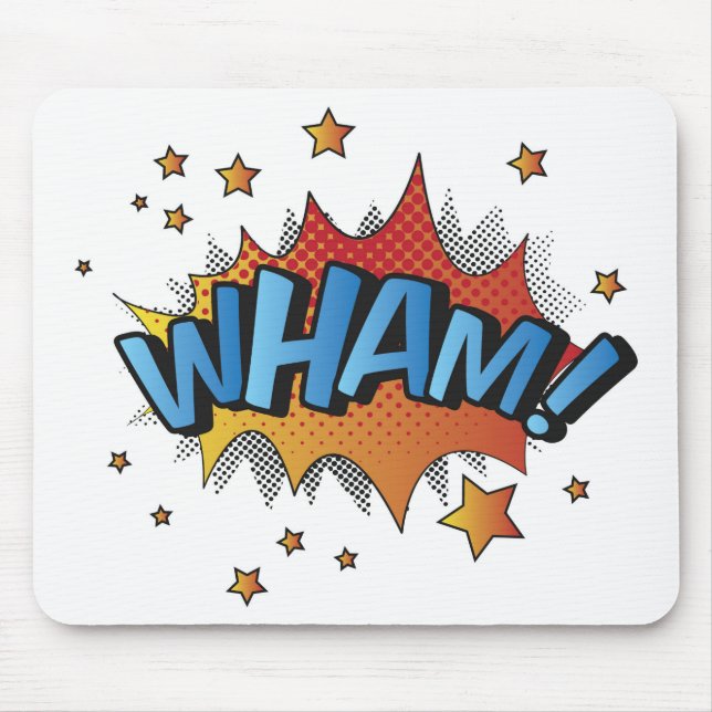 Cartoon Wham Platsch Mousepad (Vorne)
