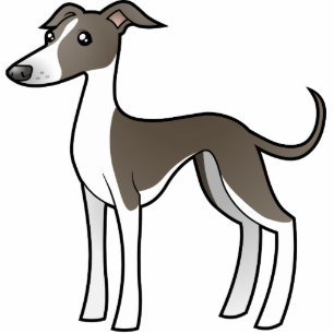 Cartoon-Windhund/Whippet/italienischer Windhund Fotoskulptur Magnet