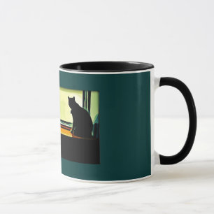 Cartoon Window Kätzchen Tasse