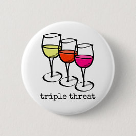 Cartoon Wine Glasses Triple Bedrohung Weinkultur u Button
