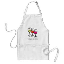 Cartoon Wine Glasses Triple Bedrohung Weinkultur u Schürze