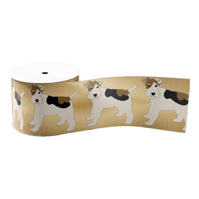 Cartoon Wire Fox Terrier Ripsband (Spule)