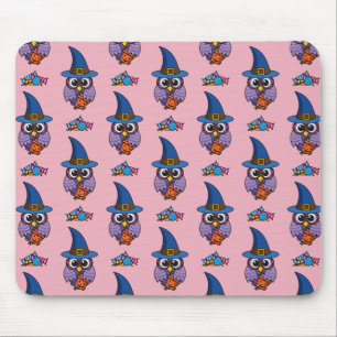 Cartoon Wizard Owl Muster Mousepad