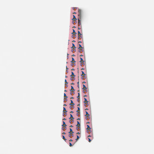 Cartoon Wizard Owl Pattern Krawatte
