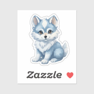 Cartoon Wolf Aufkleber