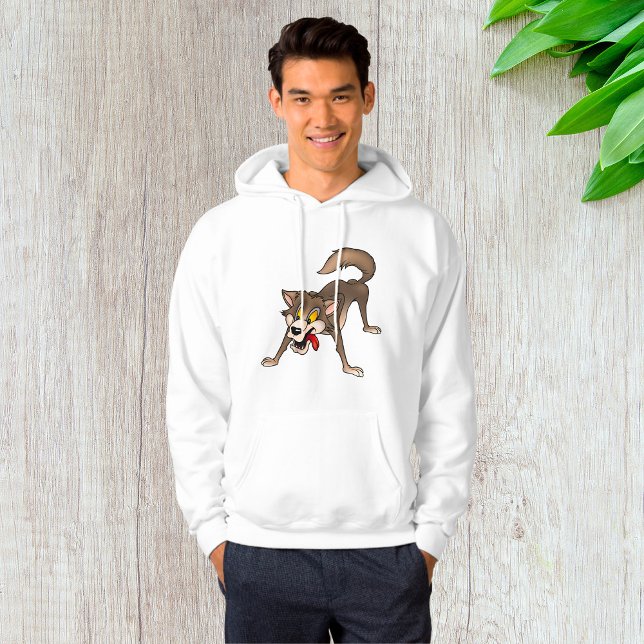 Cartoon Wolf mit Goofy Expression Hoodie (Von Creator hochgeladen)