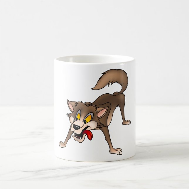 Cartoon Wolf mit Goofy Expression Kaffeetasse (Von Creator hochgeladen)
