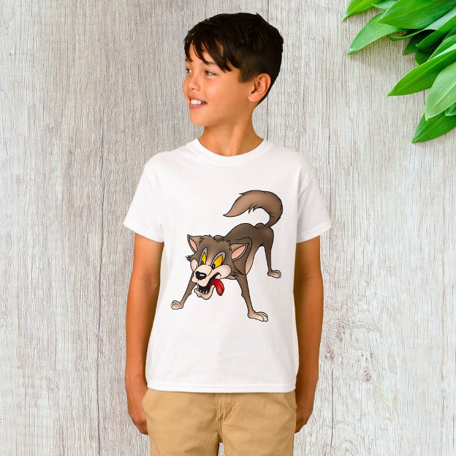 Cartoon Wolf mit Goofy Expression T-Shirt (Von Creator hochgeladen)
