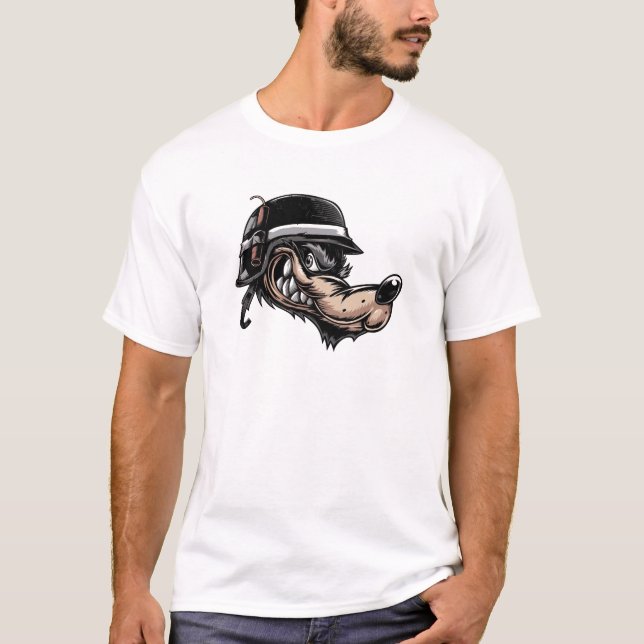 Cartoon-Wolf T-Shirt (Vorderseite)
