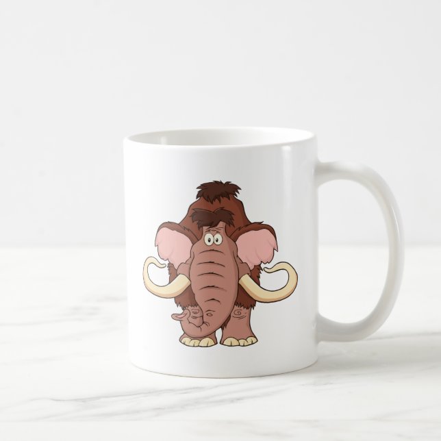 Cartoon-wolliges Mammut Kaffeetasse (Rechts)