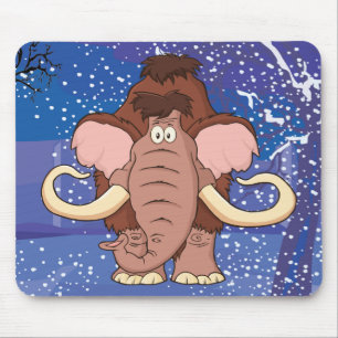 Cartoon-wolliges Mammut Mousepad