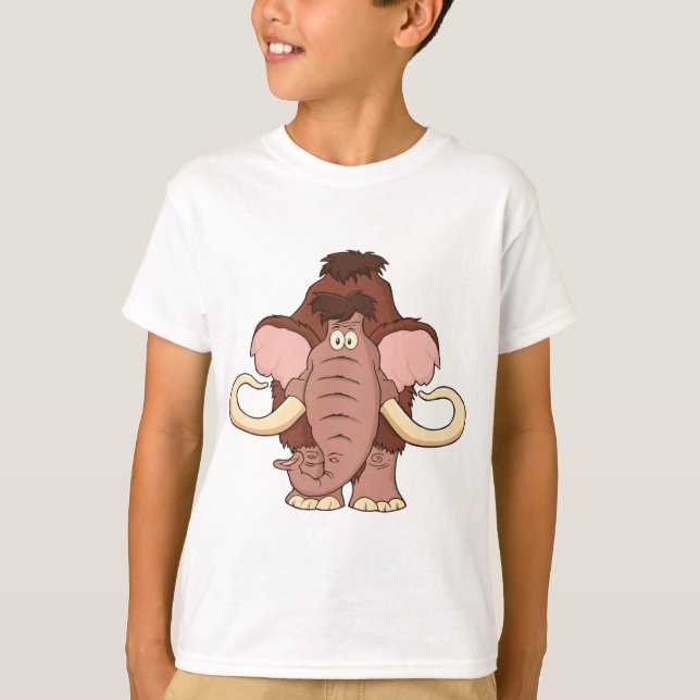 Cartoon-wolliges Mammut T-Shirt (Vorderseite)