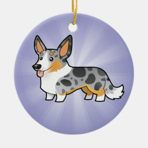 Cartoon-Wolljacken-WaliserCorgi (addieren Sie Ihre Keramikornament