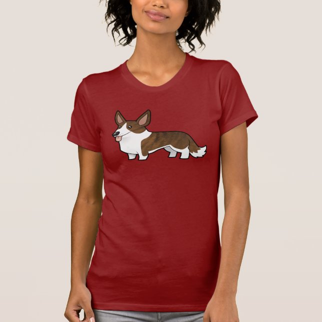 Cartoon-Wolljacken-WaliserCorgi T-Shirt (Vorderseite)
