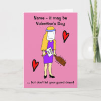 Cartoon Woman Stay Safe Lockdown Valentine's Day