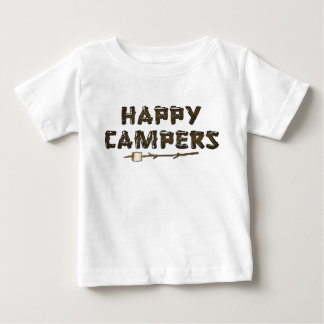 Cartoon Word art happy campers Baby T - Shirt