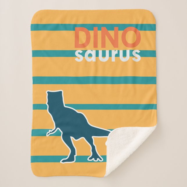 Cartoon wütend T-rex Dinosaurier Junge Sherpadecke (Vorderseite)