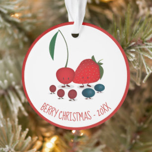 Cartoon Year Berry Christmas Ornament