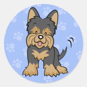 Cartoon Yorkie Aufkleber