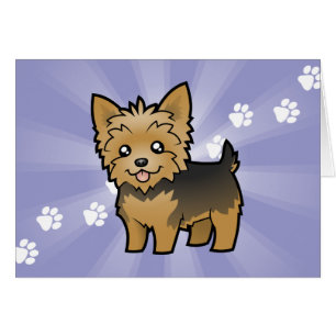 Cartoon-Yorkshire-Terrier (kurzes Haar kein Bogen)