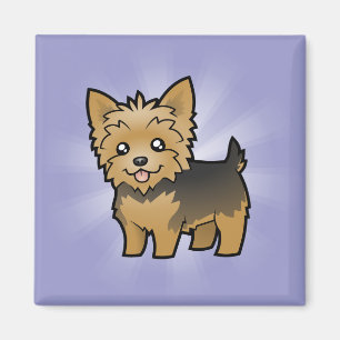 Cartoon-Yorkshire-Terrier (kurzes Haar kein Bogen) Magnet