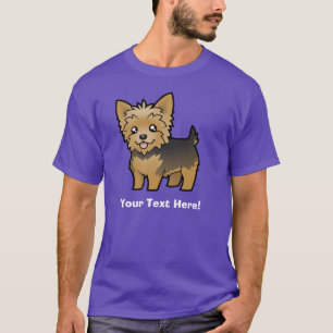 Cartoon-Yorkshire-Terrier (kurzes Haar kein Bogen) T-Shirt